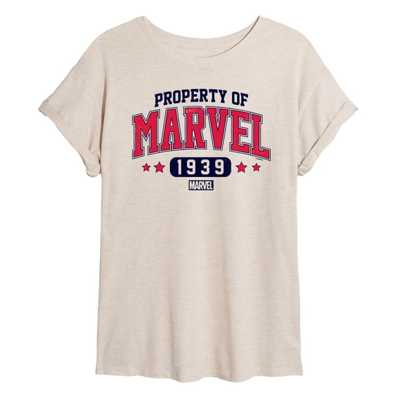 Marvel - Property Of - Women's Oversized Graphic T-Shirt