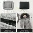 thumbnail image 3 of Vintage Leopard Print Dog Bed Cat Bed, Ultra Soft Calming Dog Bed, Rectangle Comfortable Pet Bed for Small Medium Large Dogs, Gray, 42in, 3 of 7