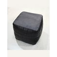 thumbnail image 5 of BBH Homes Handmade Black Leather Pouf Ottomans Square Goat Leather BBBACPF0023, 5 of 8