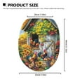 thumbnail image 6 of SEANATIVE Sunflower Rooster Toilet Seat Cover Aesthetic Elongated Toilet Lid Covers Soft Toilet Protector Cover Holiday Decorations Bottom Accessories, Machine Washable, 6 of 6