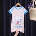 thumbnail image 4 of Camisón Kawaii Sanrios para niños, ropa de dormir de dibujos animados de MyMelody Kuromi Cinnamoroll, Vestido de manga corta de verano, regalo para el hogar, 4 of 4