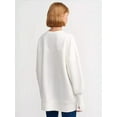 thumbnail image 2 of Oversized Crew Neck Side Slit Sweatshirt, 2 of 5