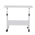 thumbnail image 6 of Hassch Removable Desk 31" Home Office Table Chipboard & Steel Side, Space Saving Computer Desks Writing Workstation, White, 6 of 7