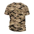 thumbnail image 4 of Dresfit Camo Shirts Men Crew Neck Short Sleeve Work Out Tees Camouflage Relaxed Fit Big and Tall Tennis T Shirts Basic Musle Tops Light Brown 2XL, 4 of 6
