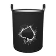 thumbnail image 1 of ZICANCN Poker Spades Aces Laundry Basket Organizer , Dirty Clothes Hamper for Bathroom Kids Girls Boys Laundry Hamper Small, 1 of 8