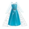 thumbnail image 4 of Disfraz de princesa Elsa y Anna de Frozen para niñas de Disney para Halloween, disfraz de reina de las nieves, vestido de fiesta de carnaval y cumpleaños para niños, 4 of 5