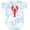Tie Dye Blue, variant on Inktastic Lobster Cute Ocean Creature Boys or Girls Baby Bodysuit