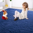 thumbnail image 7 of Lochas Ultra Soft Indoor Modern Area Rugs Fluffy Living Room Carpets for Children Bedroom Home Decor Nursery Rug 4' x 5.3',Indigo, 7 of 7