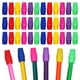 thumbnail image 1 of 120pcs borradores de lápices de lápices de colores de la tapa de lápiz de lápices Toppers para el aula de la oficina en casa, 1 of 5