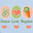 thumbnail image 2 of CafePress - Peace Love Veggies Vegan Infant Bodysuit - Baby Light Bodysuit, Size Newborn - 24 Months, 2 of 4