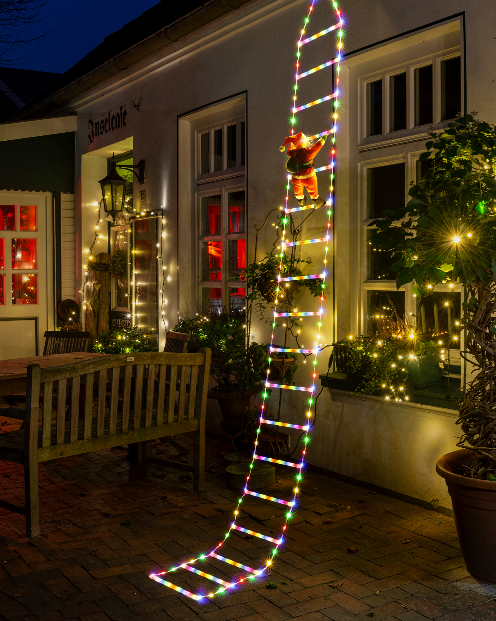 Toodour 10ft LED Christmas Ladder Lights Multicolor photo 3