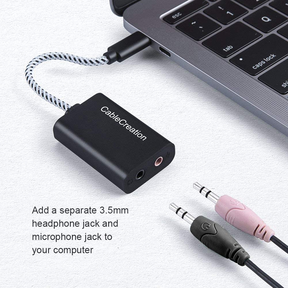 USB-C Microphone Adapter, Finydr Type C 