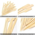 thumbnail image 5 of Koadzawe 1Pack 100Pcs Bamboo Wooden Paddle Picks Skewers Cocktail Picks Barbecue Stick For Bbq,Grilling,Barbeque Snacks,Appetizer, Dessert, Fruit, Sausage, Burger Appetizer Skewers, 5 of 9