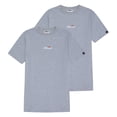 thumbnail image 1 of ellesse Camiseta para hombre Paquete de 2 - OLLIO 2, manga corta, cuello redondo, logotipo, algodón, liso Gris claro XL (X-Large), 1 of 4