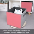 thumbnail image 5 of Set of 6 Collapsible Oxford Fabric Storage Cubes with Handles, Foldable Closet Organizer Bins for Clothes, Toys, Shelves, Home & Kitchen Bear Heart, 5 of 7