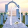 thumbnail image 2 of Miumaeov 7ft Metal Crescent Moon Wedding Arch Backdrop Stand Curved Flower Balloon Frame Photo Booth Background Arch Stand for Ceremony Reception Birthday Party, 2 of 15