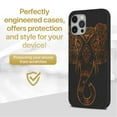 thumbnail image 2 of Case Yard Wooden Case for iPhone-11-Pro-Max Soft TPU Silicone cover Slim Fit Shockproof Wood Protective Phone Cover for Girls Boys Men and Women Supports Wireless Charging Royal Elephant Head Design, 2 of 7