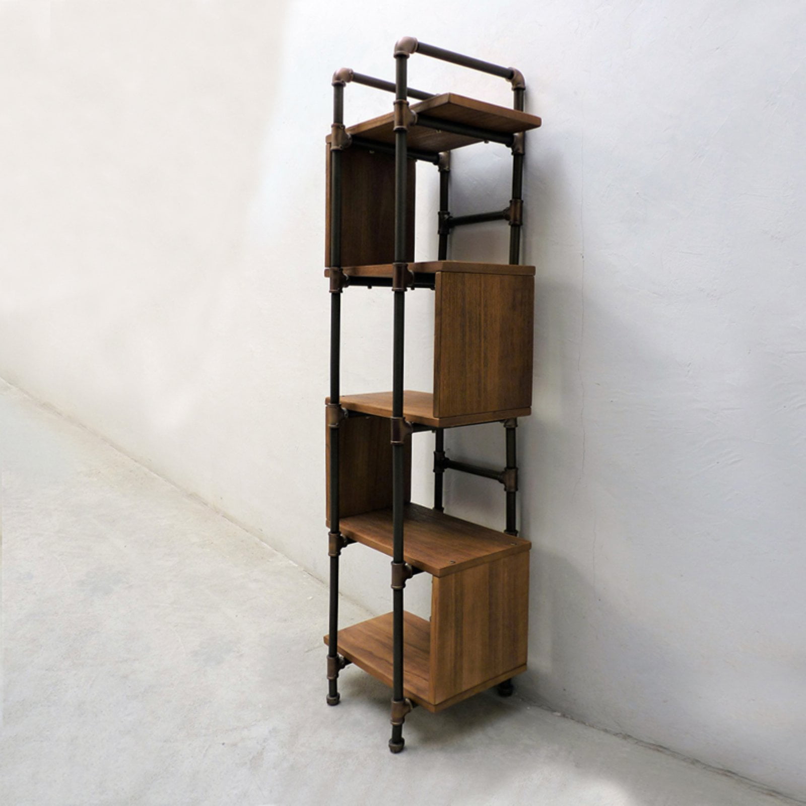 Tucson Modern Industrial 69Inch Tall and Narrow 5Shelf Open Etagere