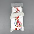 thumbnail image 1 of Ambesonne Music Bedding Set 3 Pcs, Notes Rhythm Art, Twin, Multicolor, 1 of 3