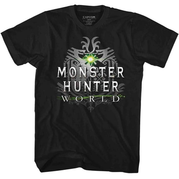 Monster Hunterw Logo Black Adult T-Shirt Xlt