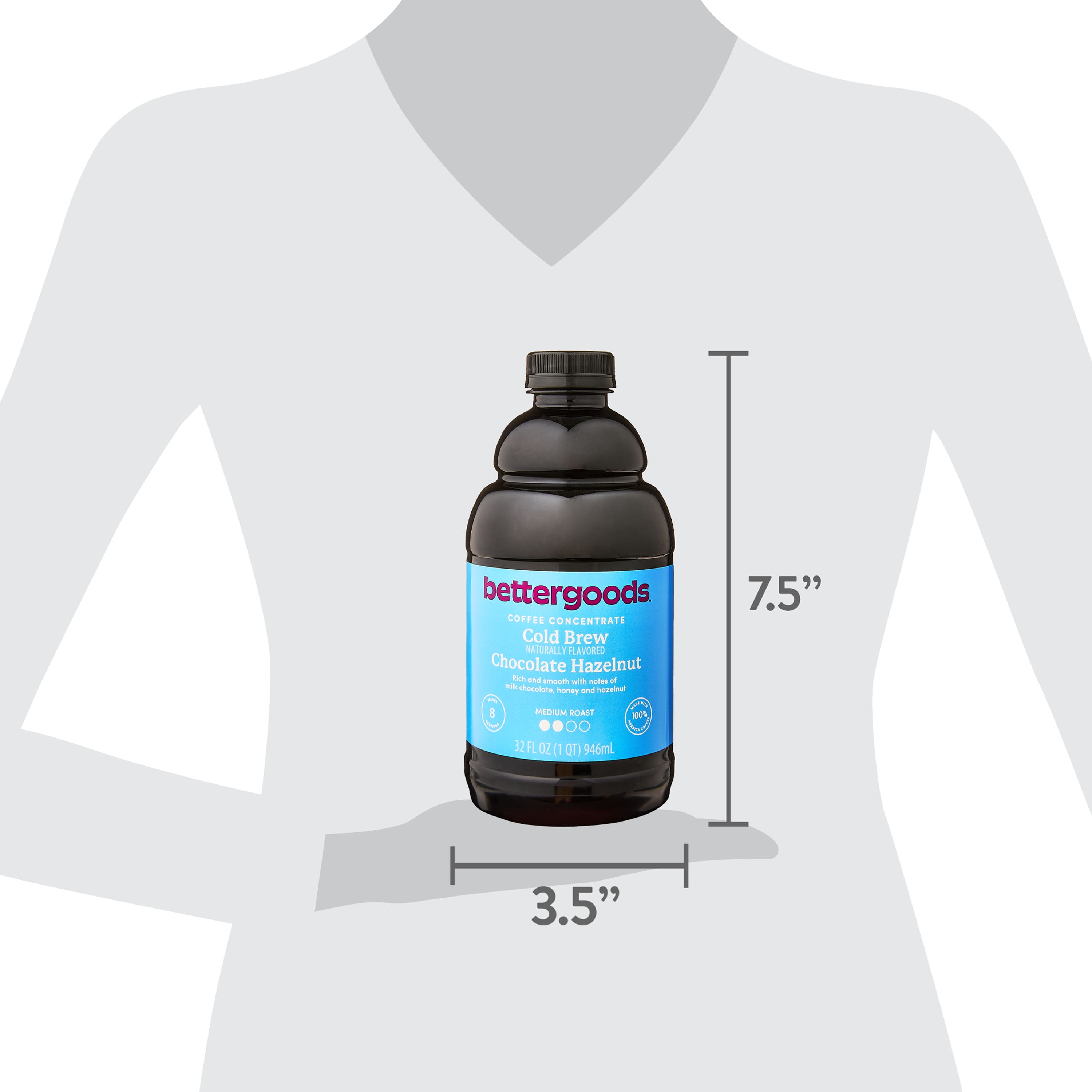 bettergoods Chocolate Hazelnut Cold Brew Coffee Concentrate, Medium Roast, 32 fl oz