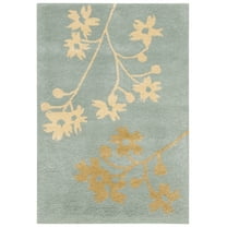 SAFAVIEH Soho Emerald Floral Area Rug, Light Blue/Multi, 3'6" x 5'6"