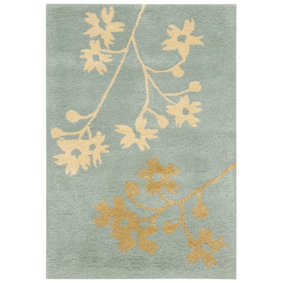 SAFAVIEH Soho Emerald Floral Area Rug, Light Blue/Multi, 3'6" x 5'6"