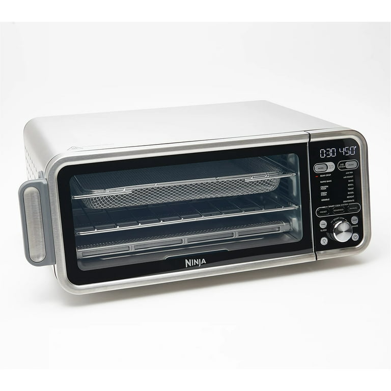 Ninja SP351 Foodi Smart 13-in-1 Dual Heat Air Fry Countertop Oven,  Dehydrate, Reheat, Smart Thermometer, 1800-watts, Silver 