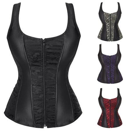 Elainilye Fashion Body Suits for Womens Corsets for Women Overbust Corset Bustier Lingerie Top Gothic Shapewear Sexy Underwear Purple