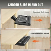 KFFKFF Under Desk Keyboard Tray with Adjustable Height, Flexible Height and Angle, Slide Out Under Desk Large 25x9.8 inch Keyboard Holder, Ideal for Typing at Home or Office Work