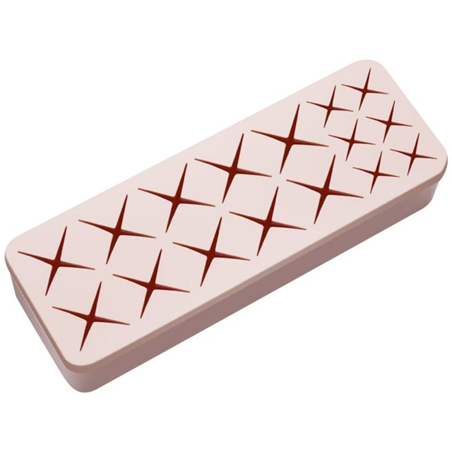 Lipstick Storage Box Anti-slip Pedestal Makeup Organizer Washable (Pink)
