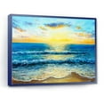 thumbnail image 3 of Designart 'Sunrise Glow On The Ocean Waves I' Nautical & Coastal Framed Canvas Wall Art Print, 3 of 4