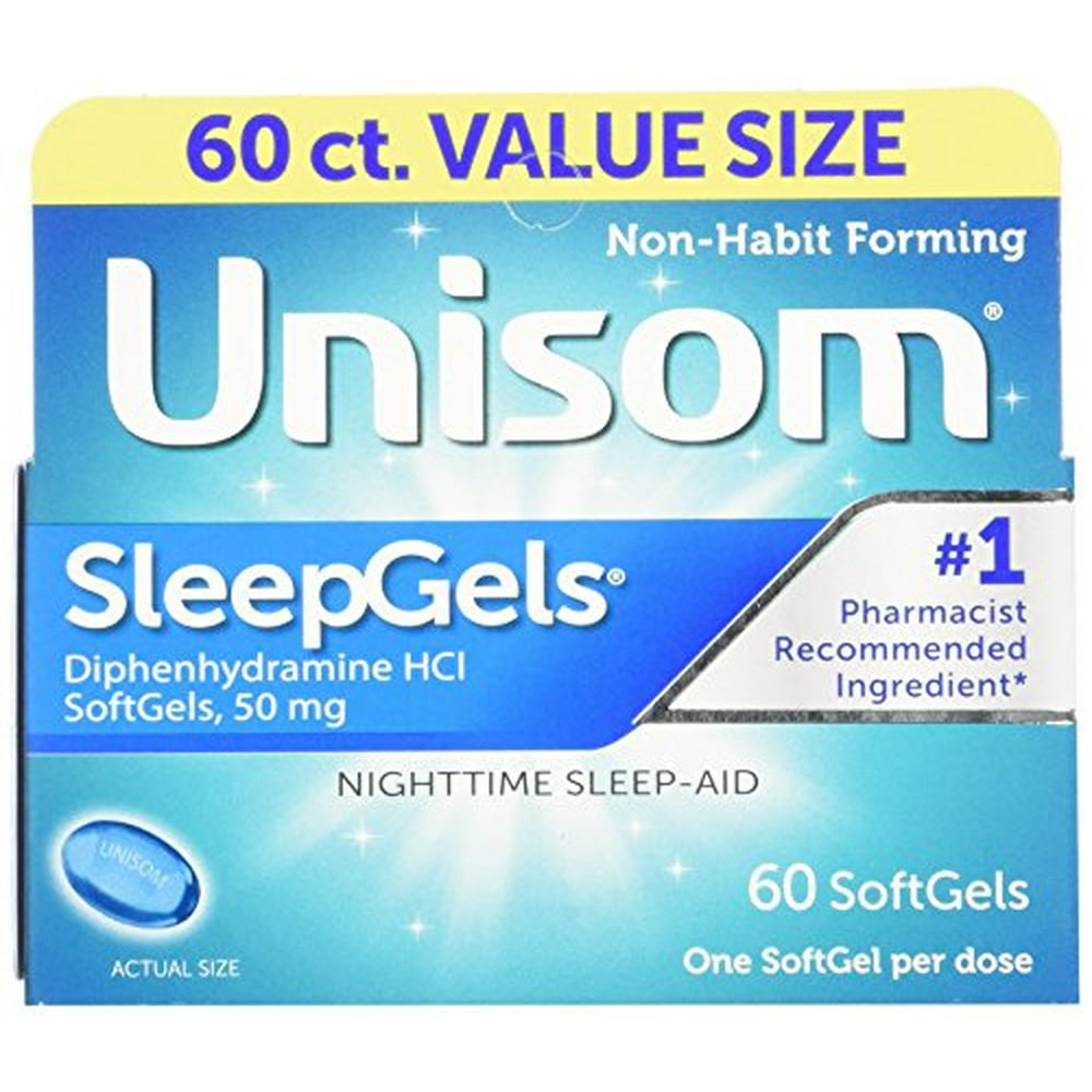 Unisom Sleep Gels, 60 Count - Walmart.com - Walmart.com