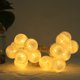 thumbnail image 5 of Luces de Bola de Algodón, Cuerda de Fiesta Alimentada Por Batería Luz de Bola de Algodón Blanca de Algodón de Decretación de la Luz de Decretación, Portátil para El Año Nuervo, 5 of 7