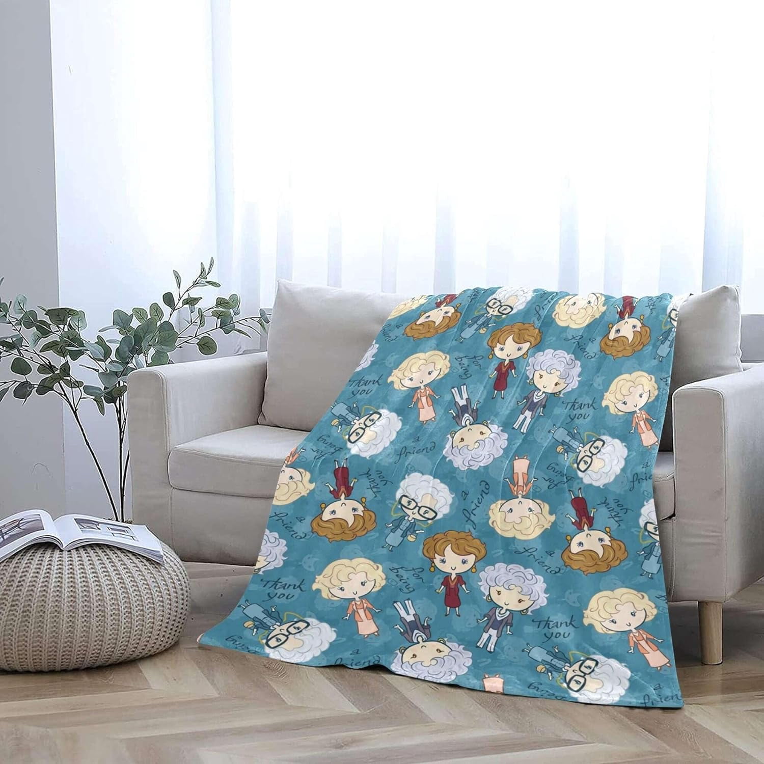 Goldengirls Blanket for Women Gifts Cozy Throw Blankets Lightweight Golden Girls Merchandise for Couch Bed Sofa Car Home Decor