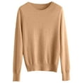 thumbnail image 4 of JIANJIA Sweaters For Women Autumn Winter Round Neck Solid Color Long Sleeves Pullover Streetwear, 4 of 4