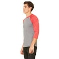 thumbnail image 3 of Bella + Canvas Unisex 3/4-Sleeve Baseball T-Shirt, 3 of 3