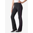 thumbnail image 2 of Woman Within Plus Size Petite Stretch-Cotton Knit Pull-On Bootcut Side-Stripe Leggings, 2 of 6