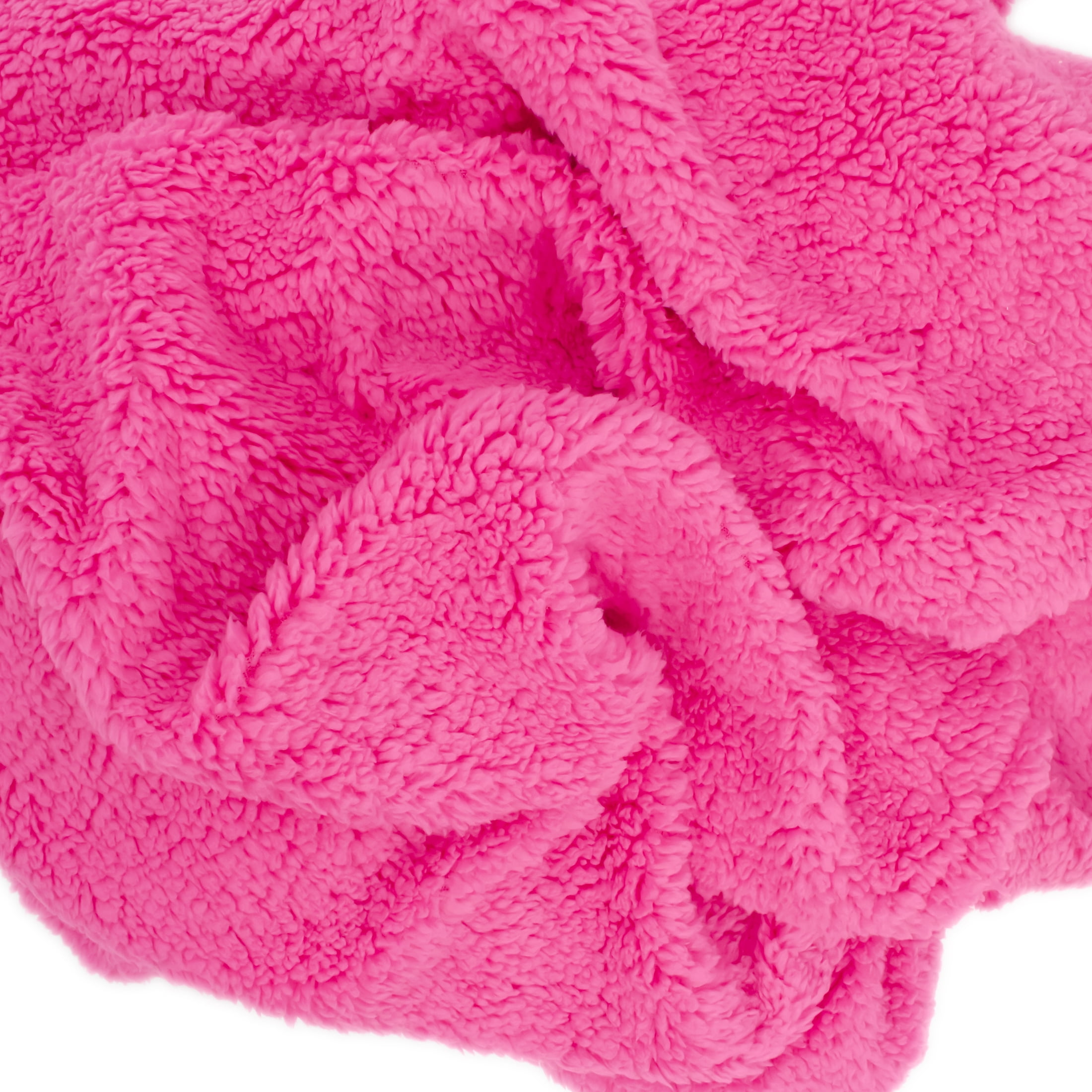 Holiday Time Pink Fleece Throw Blanket