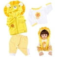 thumbnail image 3 of AmaMary 3-Piece Cotton Doll Outfit Set Yellow Lion Includes Jacket Pants Top 22-23 Inch, 3 of 6