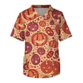 thumbnail image 1 of Men's Short Sleeve V-Neck Halloween Print Chest Pocket Care Top 2XL, 1 of 4