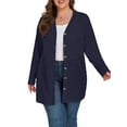 thumbnail image 2 of Cueply Women's Plus Size Cardigan Long Sleeve Lightweight Sheer Open Front Knited Cardigan 1X-4X, 2 of 6