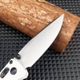 thumbnail image 7 of Everyday Folding Pocket Knife, Shaft Lock Knife with Belt Clip, Glass Reinforced Nylon Grivory Handle, Thumb Stud Manual Open (White), 7 of 7