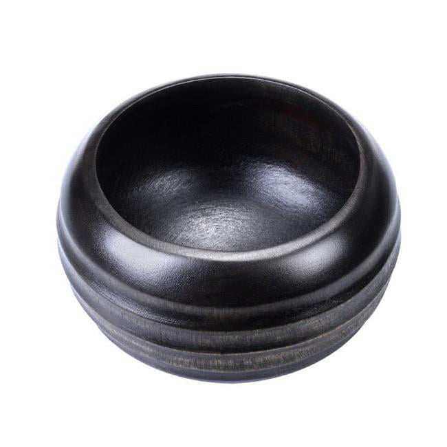 Villacera 83-DT5874 Handmade 8 Black Mango Round Bowl 8 Black Eco-Friendly and Sustainable Wood Serving Dish or Home Decor Accent