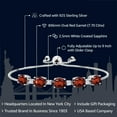 thumbnail image 2 of Gem Stone King 7.70 Cttw Red Garnet and White Created Sapphire Tennis Bracelet for Women | 925 Sterling Silver | Oval 8X6MM | Gemstone Birthstone | Adjustable Bolo Bracelet for Women, 2 of 5