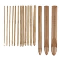 thumbnail image 3 of Bamboo Crochet Hook, Exquisite Appearance Bamboo Crochet Hooks Comfortable Weaving Lightweight Portable  For Sweaters For Scarves, 3 of 8