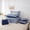 Navy M, variant on Erosebridal Letter M Kids Twin Bedding Sets 7-Piece, Modern Abstract Bedding Comforter Set, Blue Reversible