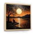 thumbnail image 2 of Designart "Beach horizon Sunset VI" Beach Floater Framed Wall Art Living Room, 2 of 7