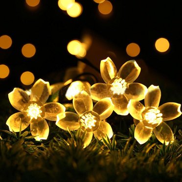 Solar Powered 220 LED Flower Fairy Garden Lights - Waterproof Outdoor String Lights