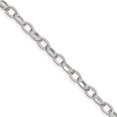 thumbnail image 1 of 925 Sterling Silver 10 Inch Link Anklet Chain Cable, 1 of 6